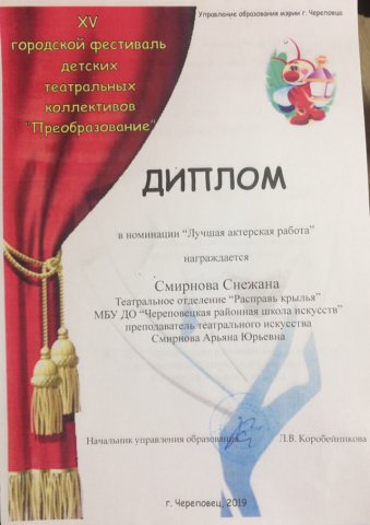 15 городской фестиваль театральных коллективов "Преобразование"